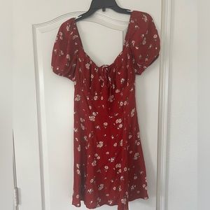 Reformation red floral dress